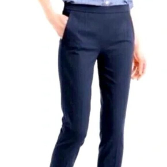 J. Crew Martie Navy Trousers Pants Size 12 - Picture 5 of 14